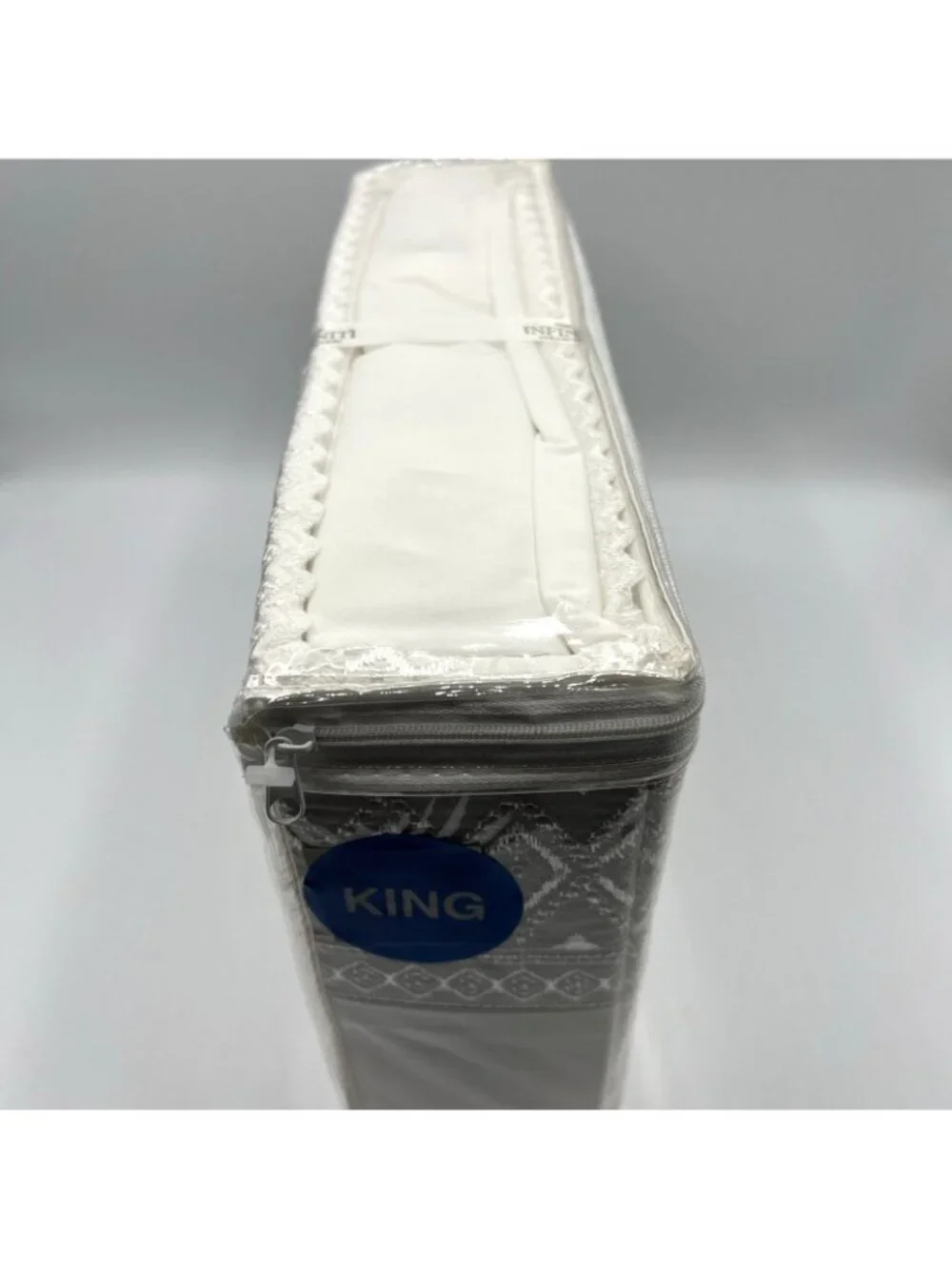 Infinity Collection King Sheet Set White Embroidered Eyelet Pillowcases